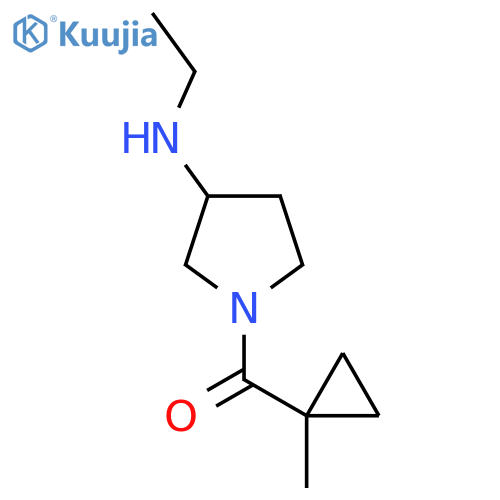 N-ethyl-1-(1-methylcyclopropanecarbonyl)pyrrolidin-3-amine structure