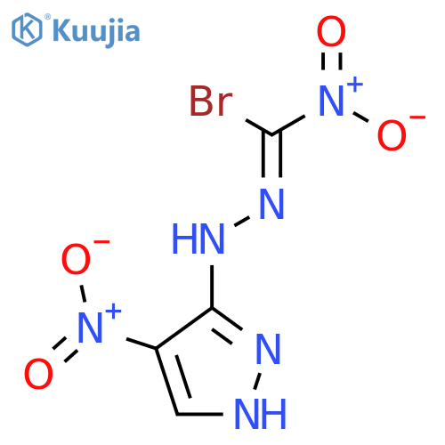 Methanehydrazonoyl bromide, 1-nitro-N-(4-nitro-1H-pyrazol-3-yl)- structure