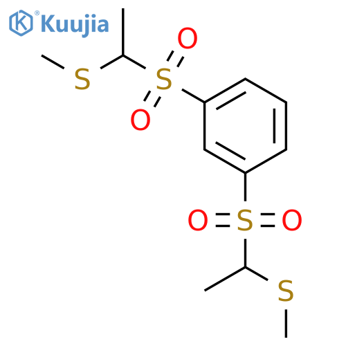 Benzene, 1,3-bis[[1-(methylthio)ethyl]sulfonyl]- structure