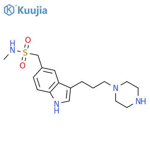 1H-Indole-5-methanesulfonamide, N-methyl-3-[3-(1-piperazinyl)propyl]- structure