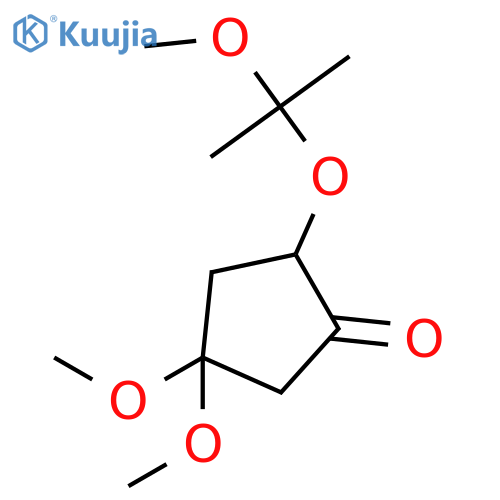 Cyclopentanone, 4,4-dimethoxy-2-(1-methoxy-1-methylethoxy)- structure