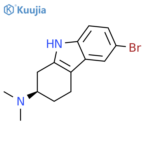 1H-Carbazol-2-amine, 6-bromo-2,3,4,9-tetrahydro-N,N-dimethyl-, (R)- structure