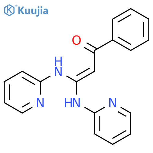 2-Propen-1-one, 1-phenyl-3,3-bis(2-pyridinylamino)- structure