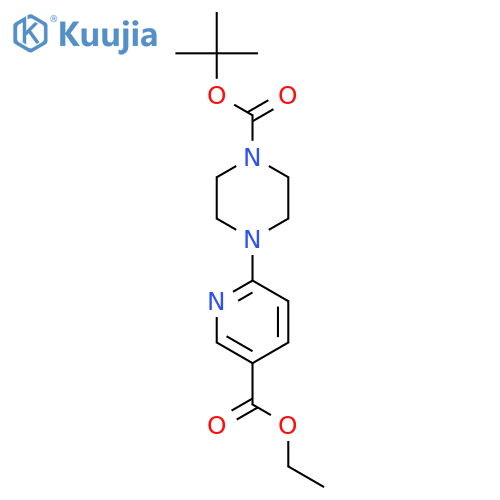 4-(5-Ethoxycarbonyl-pyridin-2-yl)-piperazine-1-carboxylic acid tert-butyl ester structure