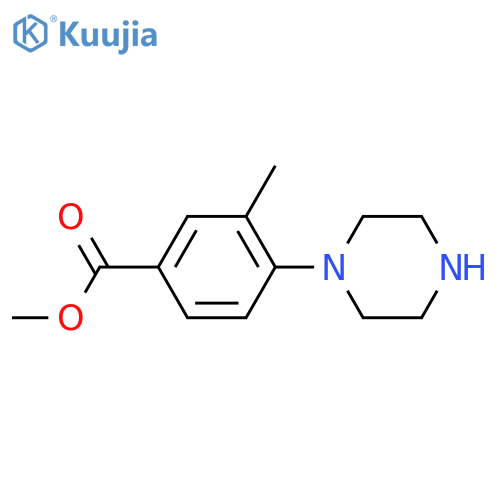3-methyl-4-(1-piperazinyl)-Benzoic acid methyl ester structure