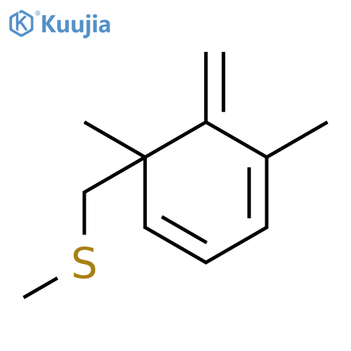 1,3-Cyclohexadiene, 1,5-dimethyl-6-methylene-5-[(methylthio)methyl]- structure