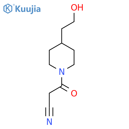 3-(4-(2-Hydroxyethyl)piperidin-1-yl)-3-oxopropanenitrile structure