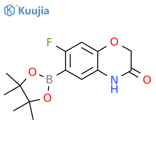 7-Fluoro-3-oxo-2h,4h-benzo[b][1,4]oxazine-6-boronic acid pinacol ester structure