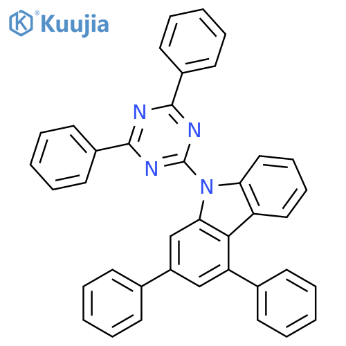 9H-Carbazole, 9-(4,6-diphenyl-1,3,5-triazin-2-yl)-2,4-diphenyl- structure