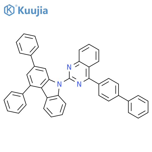 9H-Carbazole, 9-(4-[1,1'-biphenyl]-4-yl-2-quinazolinyl)-2,4-diphenyl- structure