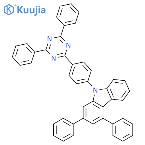 9H-Carbazole, 9-[4-(4,6-diphenyl-1,3,5-triazin-2-yl)phenyl]-2,4-diphenyl- structure