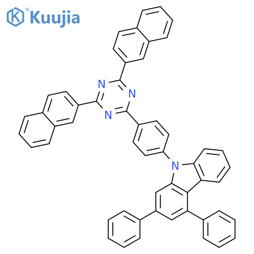 9H-Carbazole, 9-[4-(4,6-di-2-naphthalenyl-1,3,5-triazin-2-yl)phenyl]-2,4-diphenyl- structure