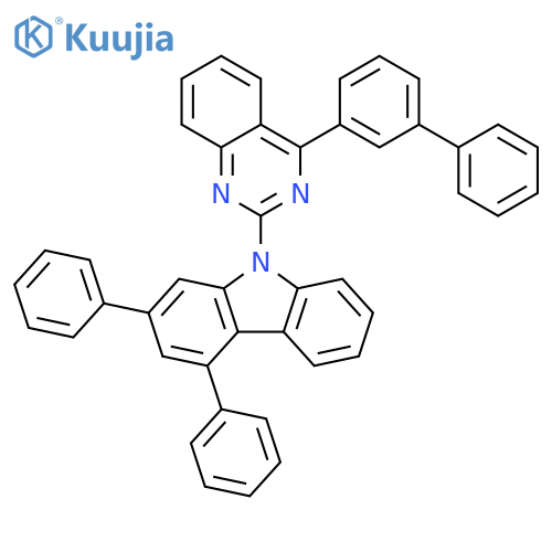 9H-Carbazole, 9-(4-[1,1'-biphenyl]-3-yl-2-quinazolinyl)-2,4-diphenyl- structure
