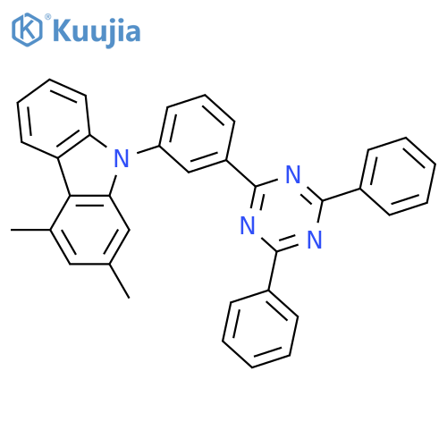 9H-Carbazole, 9-[3-(4,6-diphenyl-1,3,5-triazin-2-yl)phenyl]-2,4-dimethyl- structure