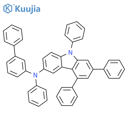 9H-Carbazol-3-amine, N-[1,1'-biphenyl]-3-yl-N,5,7,9-tetraphenyl- structure