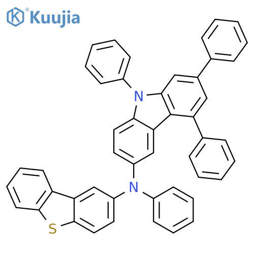 9H-Carbazol-3-amine, N-2-dibenzothienyl-N,5,7,9-tetraphenyl- structure