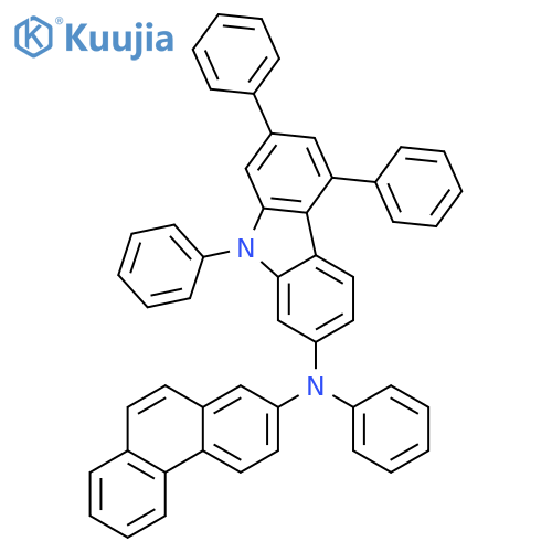 9H-Carbazol-2-amine, N-2-phenanthrenyl-N,5,7,9-tetraphenyl- structure