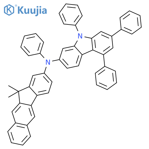 9H-Carbazol-2-amine, N-(11,11-dimethyl-11H-benzo[b]fluoren-2-yl)-N,5,7,9-tetraphenyl- structure