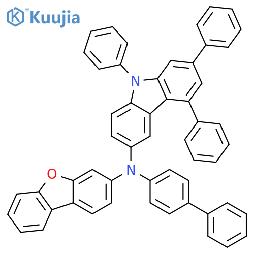 9H-Carbazol-3-amine, N-[1,1'-biphenyl]-4-yl-N-3-dibenzofuranyl-5,7,9-triphenyl- structure