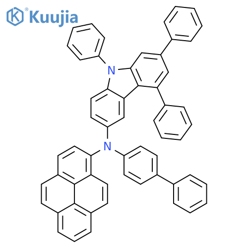 9H-Carbazol-3-amine, N-[1,1'-biphenyl]-4-yl-5,7,9-triphenyl-N-1-pyrenyl- structure