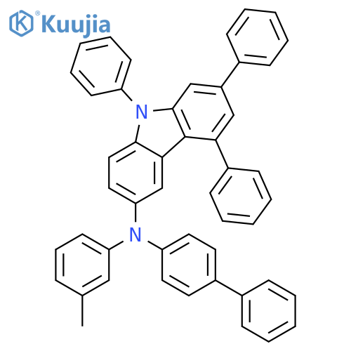 9H-Carbazol-3-amine, N-[1,1'-biphenyl]-4-yl-N-(3-methylphenyl)-5,7,9-triphenyl- structure