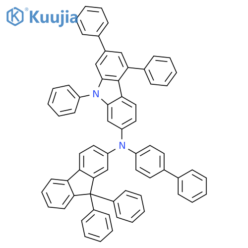 9H-Carbazol-2-amine, N-[1,1'-biphenyl]-4-yl-N-(9,9-diphenyl-9H-fluoren-2-yl)-5,7,9-triphenyl- structure