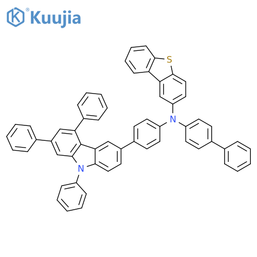 2-Dibenzothiophenamine, N-[1,1'-biphenyl]-4-yl-N-[4-(5,7,9-triphenyl-9H-carbazol-3-yl)phenyl]- structure