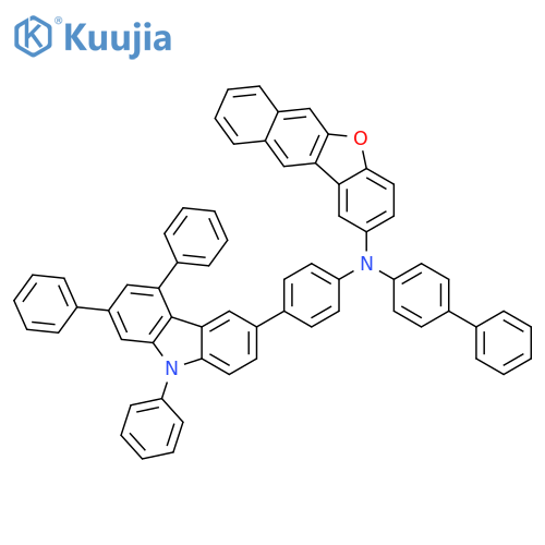 Benzo[b]naphtho[2,3-d]furan-2-amine, N-[1,1'-biphenyl]-4-yl-N-[4-(5,7,9-triphenyl-9H-carbazol-3-yl)phenyl]- structure