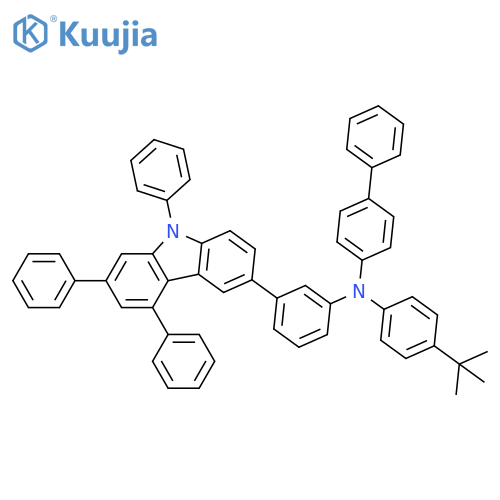 [1,1'-Biphenyl]-4-amine, N-[4-(1,1-dimethylethyl)phenyl]-N-[3-(5,7,9-triphenyl-9H-carbazol-3-yl)phenyl]- structure