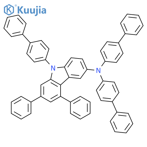 9H-Carbazol-3-amine, N,N,9-tris([1,1'-biphenyl]-4-yl)-5,7-diphenyl- structure