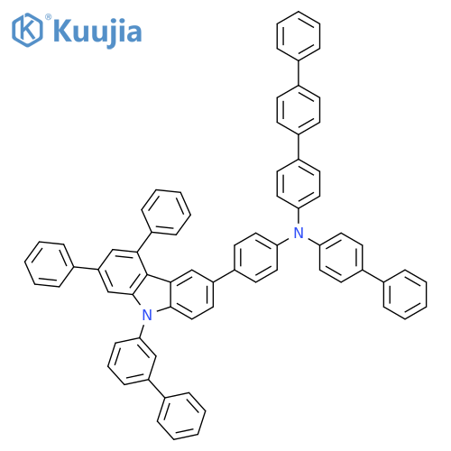 [1,1':4',1''-Terphenyl]-4-amine, N-[1,1'-biphenyl]-4-yl-N-[4-(9-[1,1'-biphenyl]-3-yl-5,7-diphenyl-9H-carbazol-3-yl)phenyl]- structure