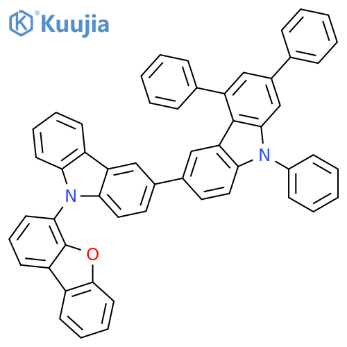 3,3'-Bi-9H-carbazole, 9'-(4-dibenzofuranyl)-5,7,9-triphenyl- structure