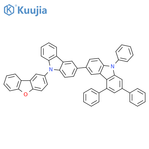 3,3'-Bi-9H-carbazole, 9'-(2-dibenzofuranyl)-5,7,9-triphenyl- structure