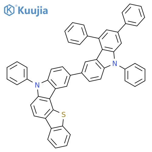 5H-[1]Benzothieno[3,2-c]carbazole, 5-phenyl-2-(5,7,9-triphenyl-9H-carbazol-3-yl)- structure