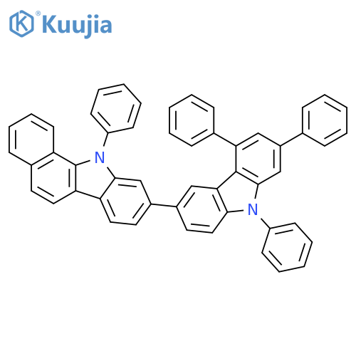 11H-Benzo[a]carbazole, 11-phenyl-9-(5,7,9-triphenyl-9H-carbazol-3-yl)- structure