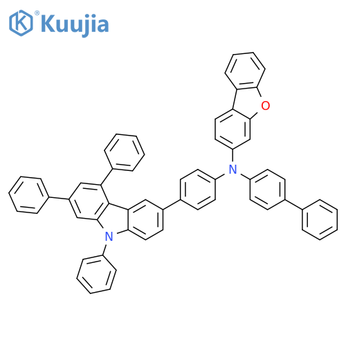 3-Dibenzofuranamine, N-[1,1'-biphenyl]-4-yl-N-[4-(5,7,9-triphenyl-9H-carbazol-3-yl)phenyl]- structure