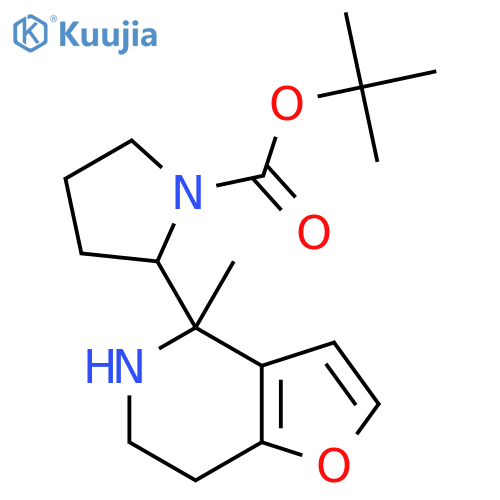 tert-butyl 2-{4-methyl-4H,5H,6H,7H-furo3,2-cpyridin-4-yl}pyrrolidine-1-carboxylate structure