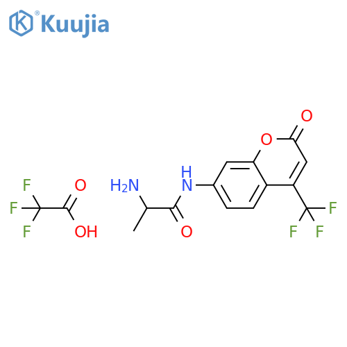(S)-2-Amino-N-(2-oxo-4-(trifluoromethyl)-2H-chromen-7-yl)propanamide 2,2,2-trifluoroacetate structure