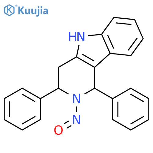 1H-Pyrido[4,3-b]indole, 2,3,4,5-tetrahydro-2-nitroso-1,3-diphenyl- structure