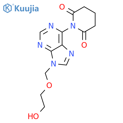2,6-Piperidinedione, 1-[9-[(2-hydroxyethoxy)methyl]-9H-purin-6-yl]- structure