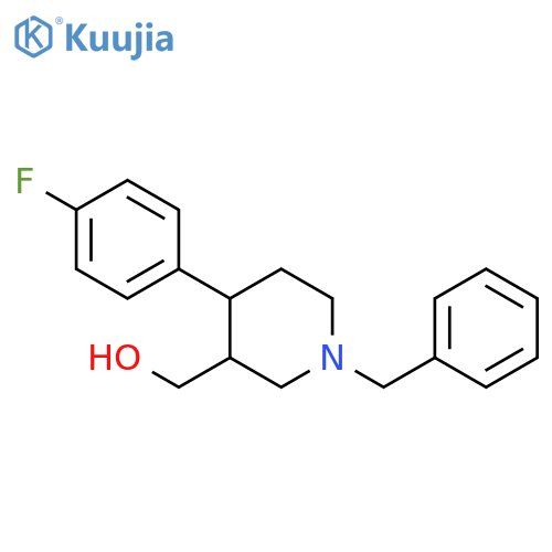 trans 1-Benzyl-4-(4-fluorophenyl)-3-piperidinemethanol structure