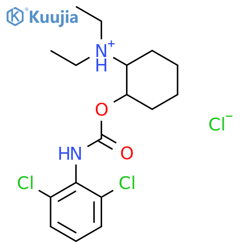 2-{[(2,6-dichlorophenyl)carbamoyl]oxy}-N,N-diethylcyclohexanaminium chloride structure