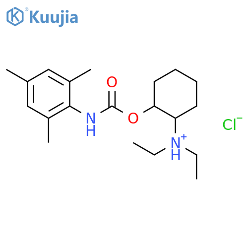 N,N-diethyl-2-{[(2,4,6-trimethylphenyl)carbamoyl]oxy}cyclohexanaminium chloride structure