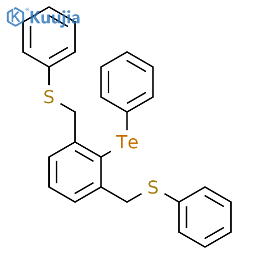 Benzene, 2-(phenyltelluro)-1,3-bis[(phenylthio)methyl]- structure