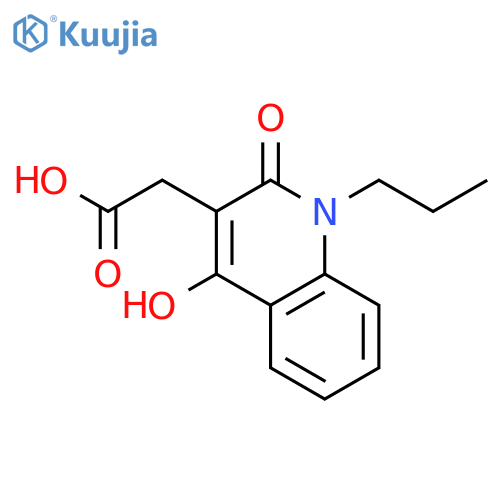 3-Quinolineacetic acid, 1,2-dihydro-4-hydroxy-2-oxo-1-propyl- structure