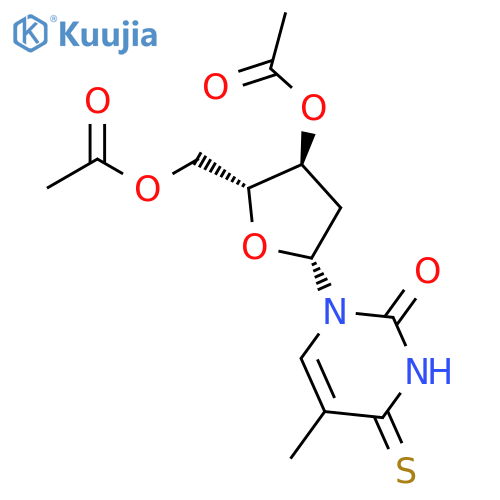 Thymidine, 4-thio-, 3',5'-diacetate structure
