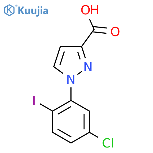 1-(5-chloro-2-iodophenyl)-1H-pyrazole-3-carboxylic acid structure