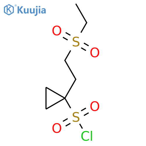 1-2-(ethanesulfonyl)ethylcyclopropane-1-sulfonyl chloride structure