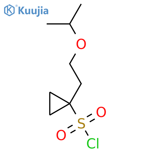 1-2-(propan-2-yloxy)ethylcyclopropane-1-sulfonyl chloride structure