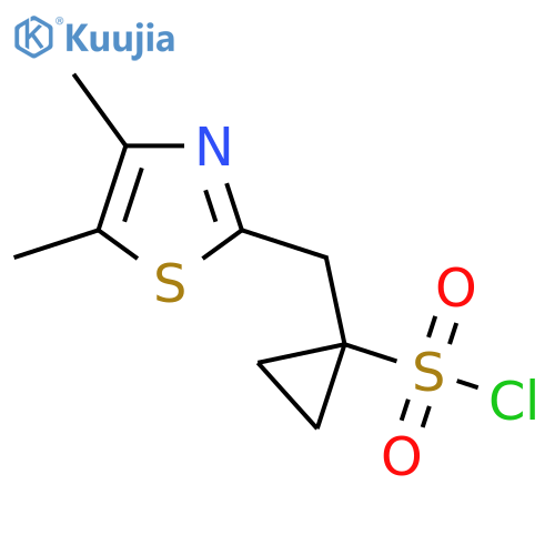 1-(dimethyl-1,3-thiazol-2-yl)methylcyclopropane-1-sulfonyl chloride structure